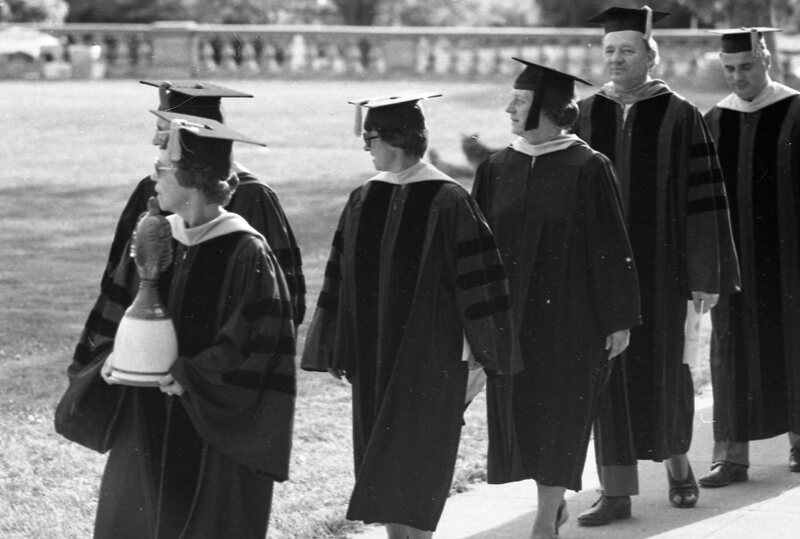 1979 Graduation, Faculty Walk 02