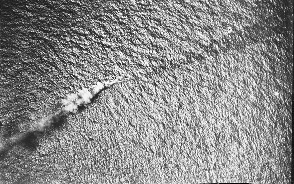 Aerial, Ship at Sea