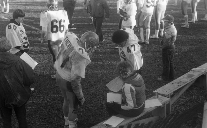 1982 Football Game, November 16th, Sideline 05