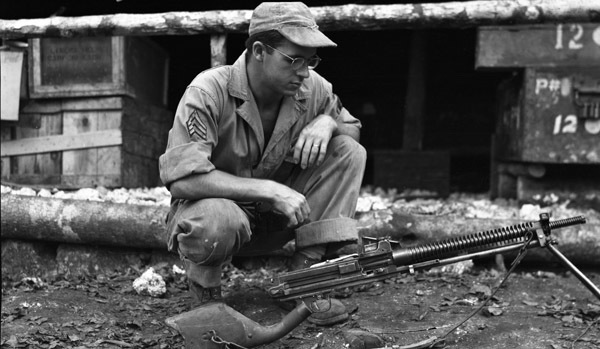 Fred Hill with Japanese Rifle 1