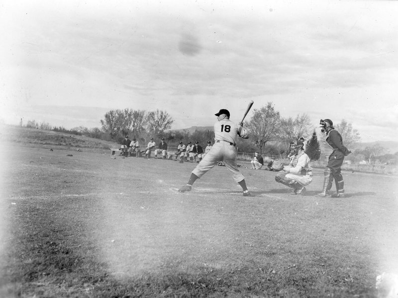 40's Baseball Action