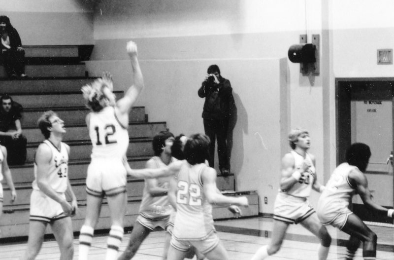 1983 Men's Basketball, EOSC vs. Idaho State, Action 01