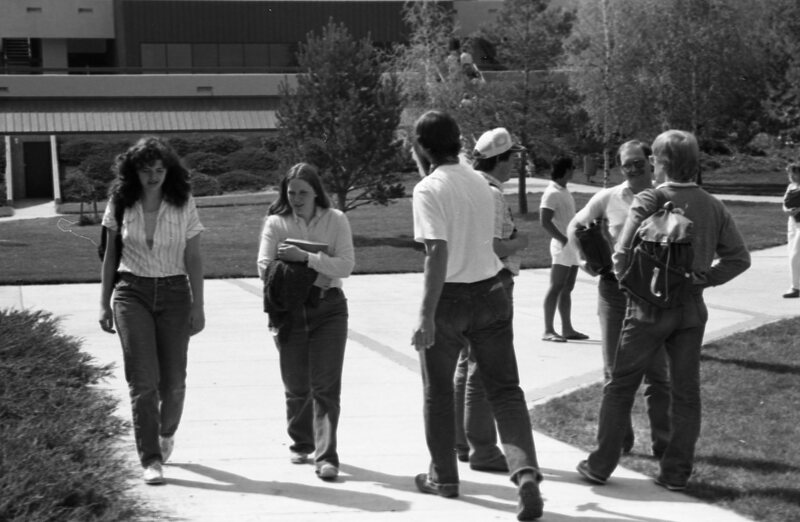 1985 Students, April Outdoor Candid Shots 19