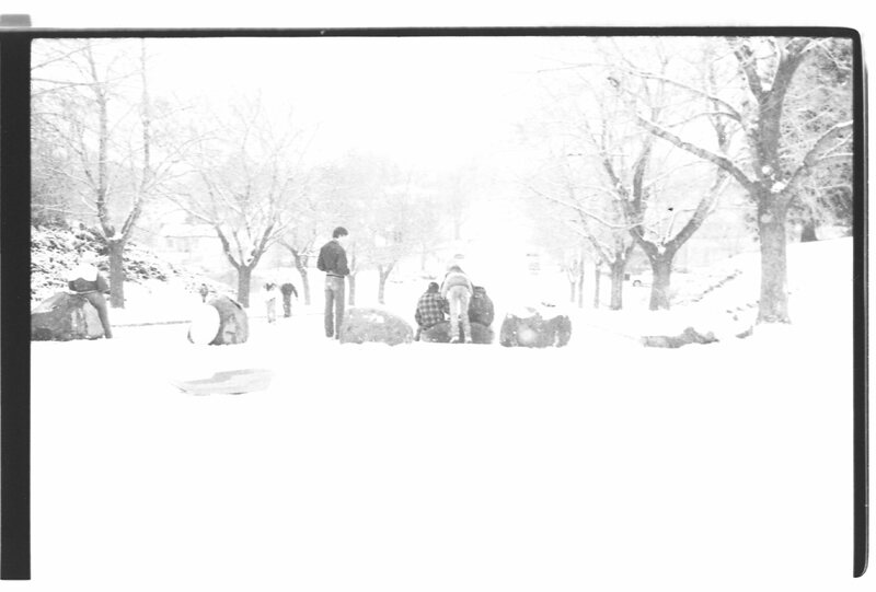 1988 Campus in Winter, Sledding 10