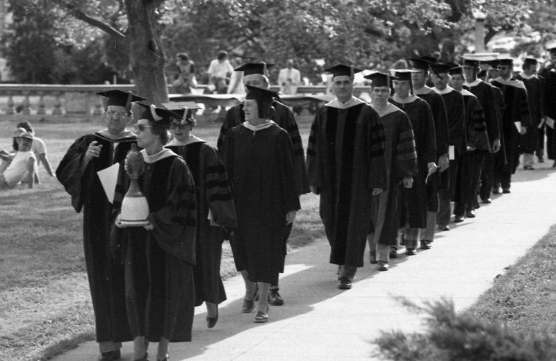 1979 Graduation, Faculty Walk 01