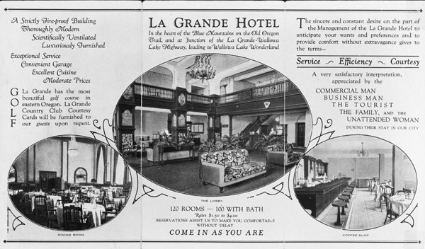 La Grande Hotel, Brochure