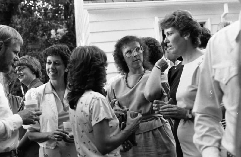 1984 School Begins, Faculty &amp; Staff Reception at President Gilbert's House 15