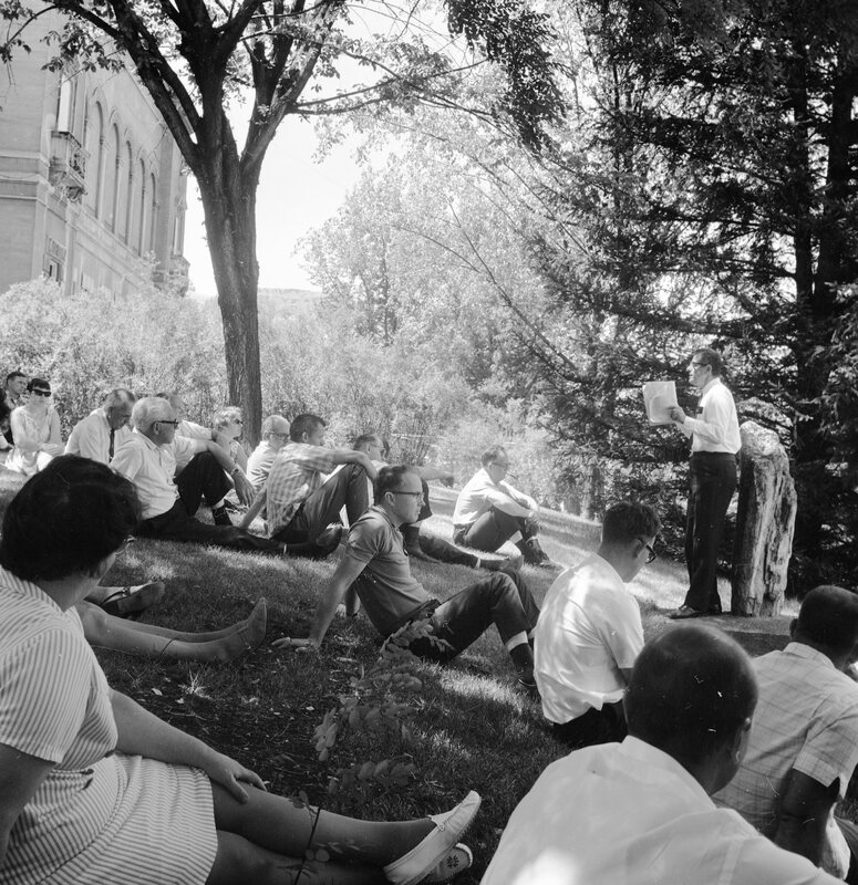 1968 Unidentified Guest Speaker, Outdoors 10