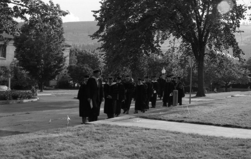 1980 Graduation, Faculty Walk 01