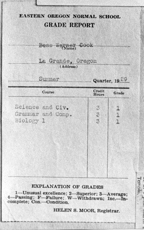 1929 EONS Grade Report