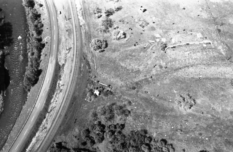 1977 Perry and Lumber Mill Site, Aerial View 02