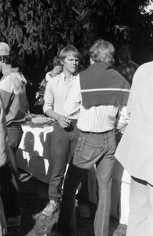 1983 Student Reception at President Dave Gilbert's House 16
