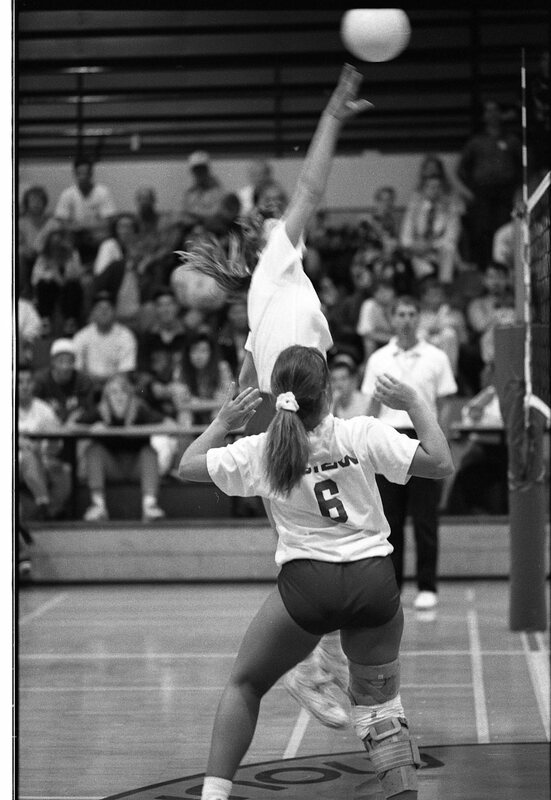 1991 Volleyball Action, Northwest Nazarene College at EOSC 08