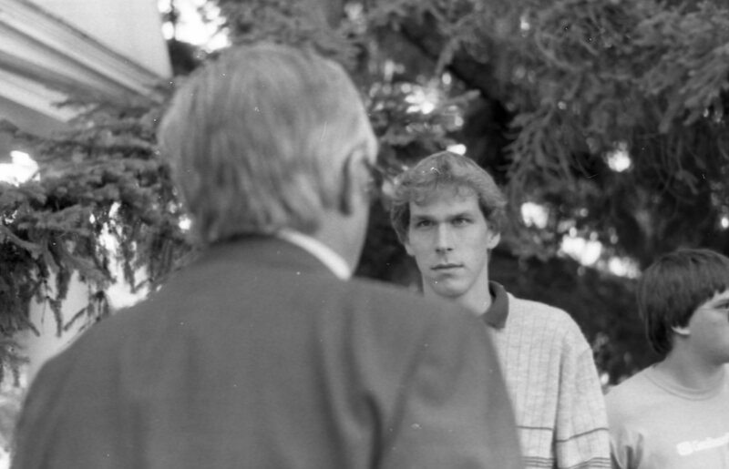 1983 Student Reception at President Dave Gilbert's House 07