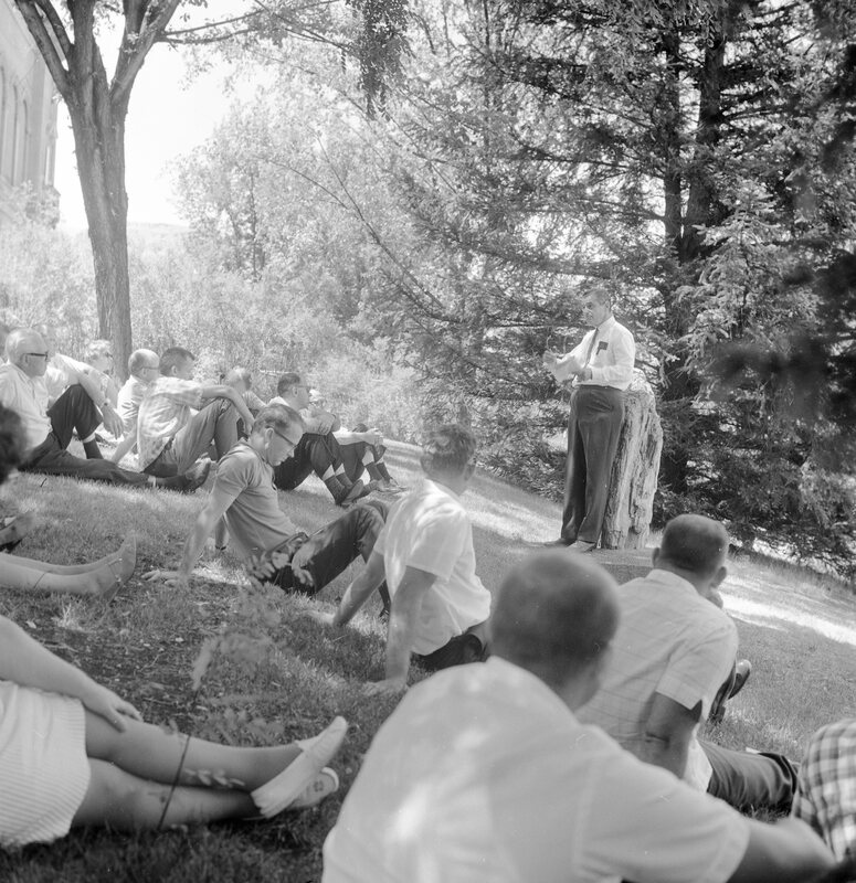 1968 Unidentified Guest Speaker, Outdoors 11