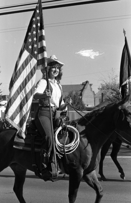 1981 Homecoming Parade, Horses &amp; Flags 02