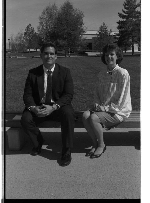 1989 Admission Recruiters, Holly Kerfoot and Saichi Oba. 04