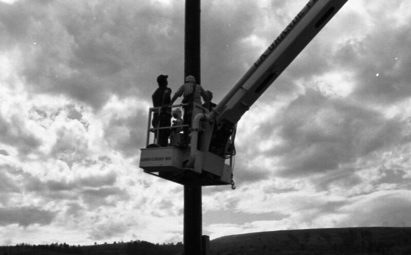 1983 Football Field, Lights Installation 04