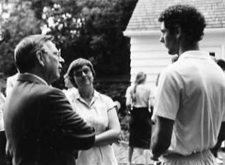1984 Student Reception at President Gilbert's House 01
