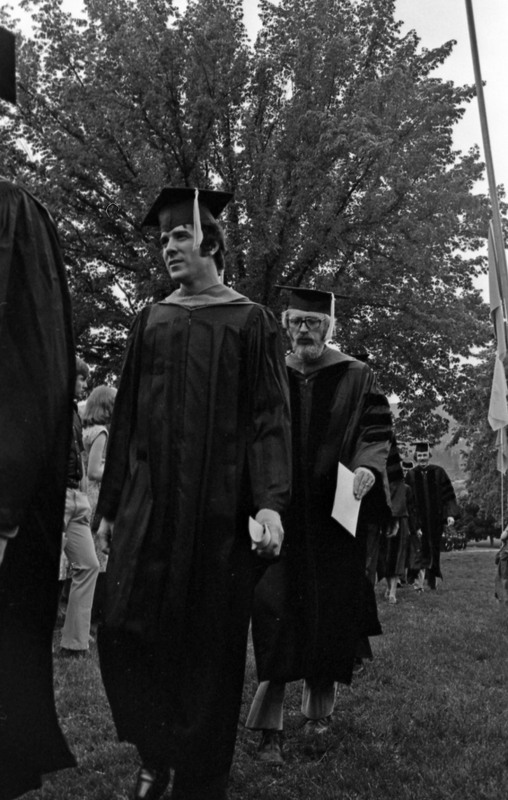 1977 Graduation, Faculty Walk 06