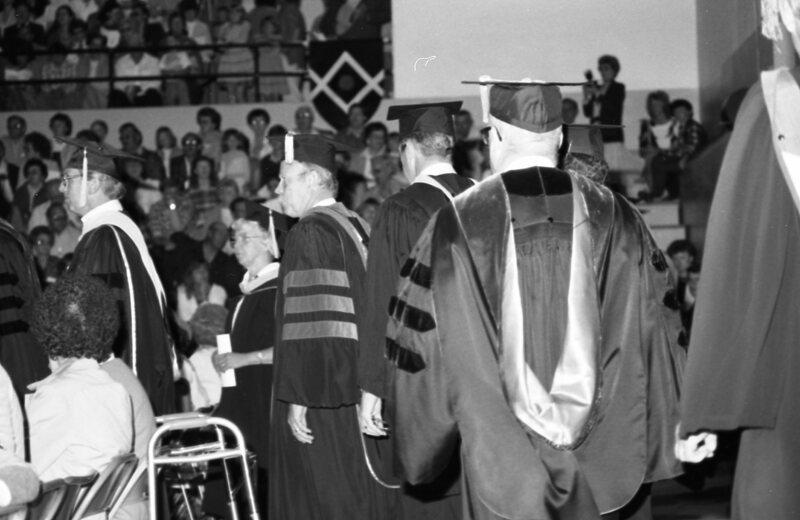 1985 Graduation, Faculty Walk 05
