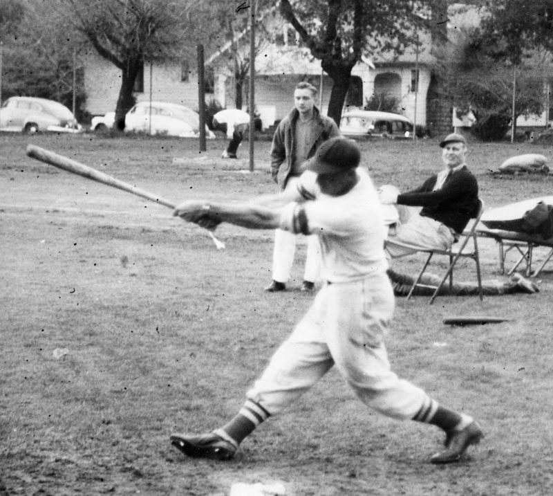 50's Baseball Action