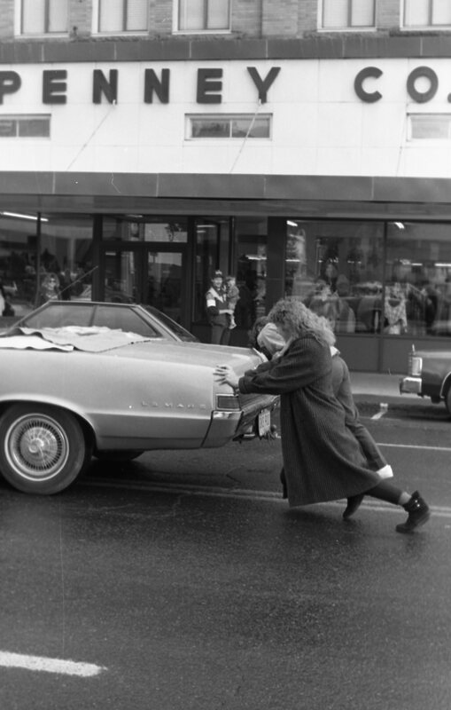 1985 Octoberfest Parade, Car Pushing 05