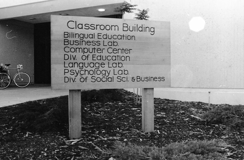 1975 Zabel Hall Sign