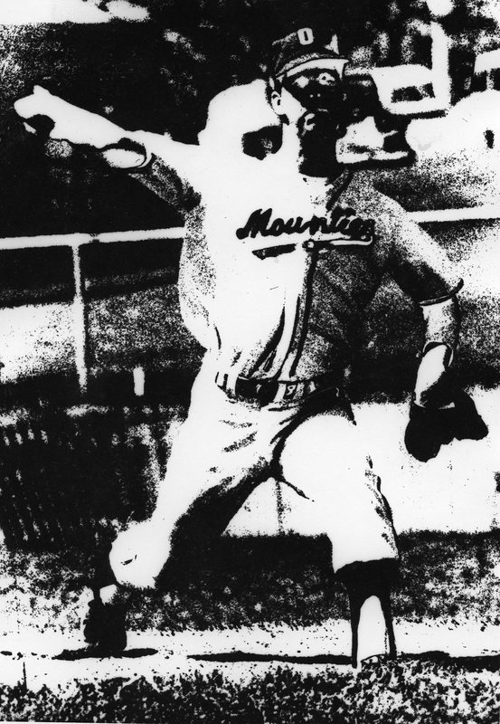 80's Baseball Player Negative