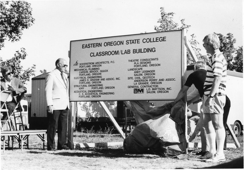 1988 Loso Hall, Groundbreaking Ceremony, Sign 01