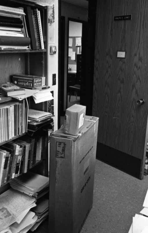 1978 Employee, Ralph Lewis' Office in Disarray 02
