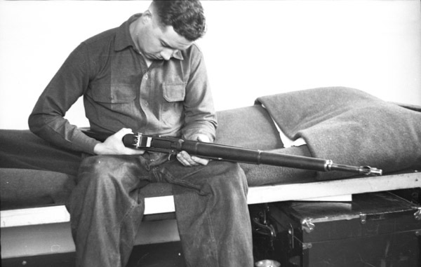 Soldier Cleaning Rifle 2