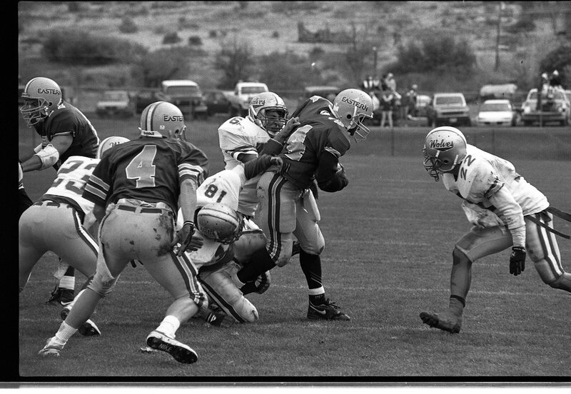 1991 Football Action, Western Oregon University at EOSC 18