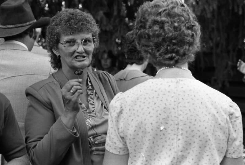 1984 School Begins, Faculty & Staff Reception at President Gilbert's House 09