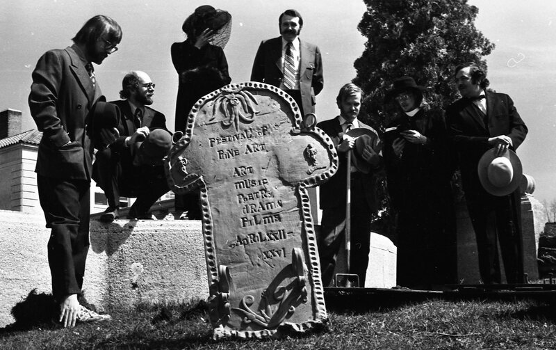 1974 Employees, Mock Funeral 04