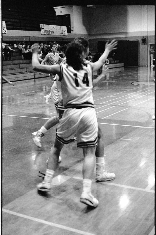 1991 Women's Basketball Action, Lewis &amp; Clark at EOSC 04