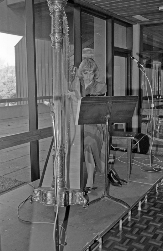 1984 1984 Students Serve Thanksgiving Dinner for Senior Citizens, Harpist 02