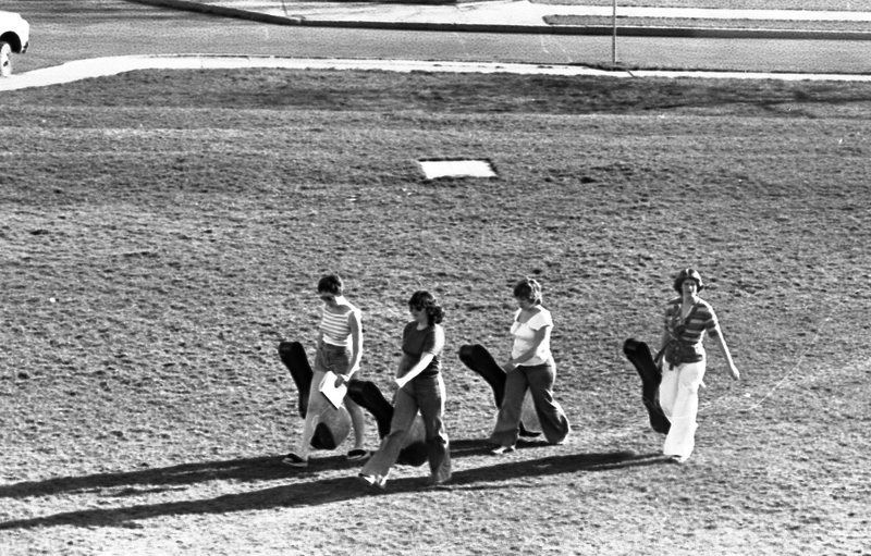 1978 Students, Walking with Musical Instruments