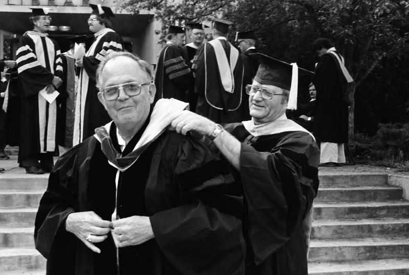 1981 Graduation, Faculty Outdoors 01
