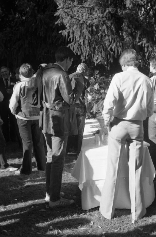 1983 Student Reception at President Dave Gilbert's House 19