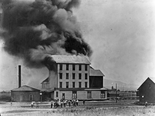 Imbler, Flour Mill Burning