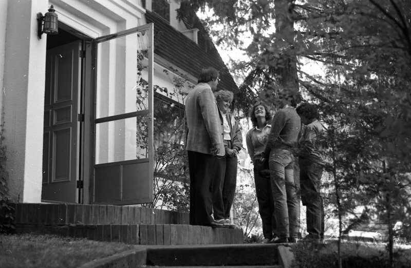 1983 Student Reception at President Dave Gilbert's House 17
