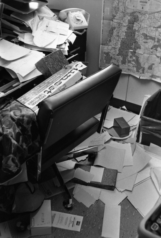 1978 Employee, Ralph Lewis' Office in Disarray 10