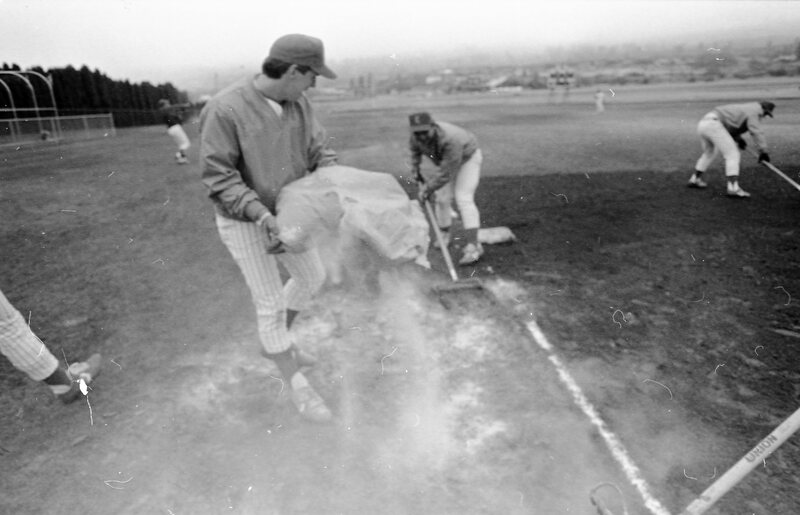1988 Baseball, Central at EOSC, Mud Rake 03