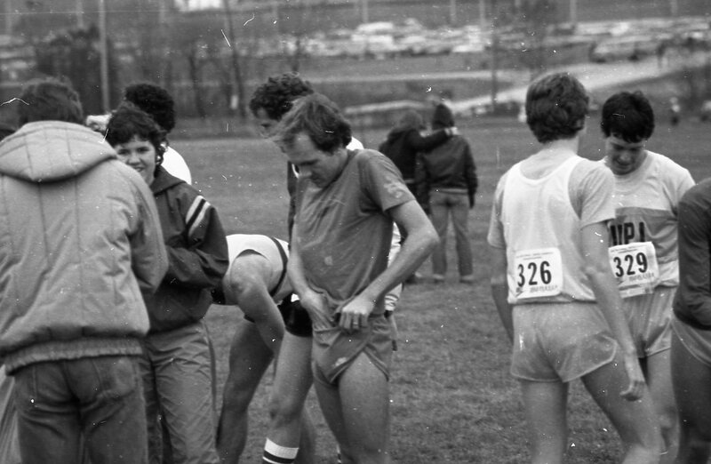 1982 Cross Country Meet at BMCC, Preparation 02