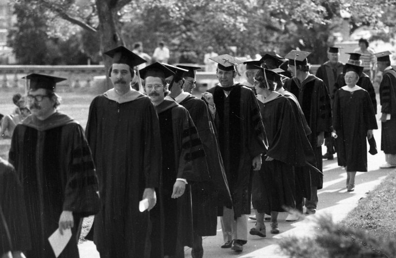1979 Graduation, Faculty Walk 05