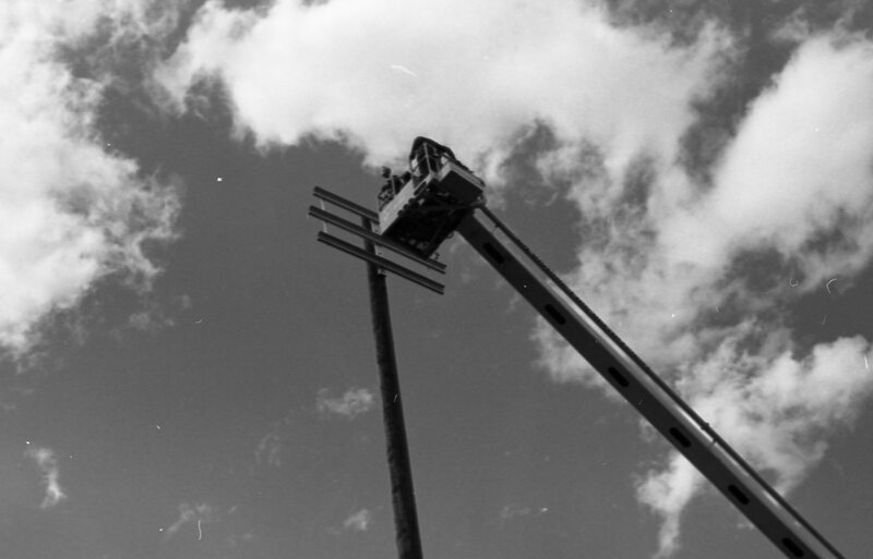 1983 Football Field, Lights Installation 05