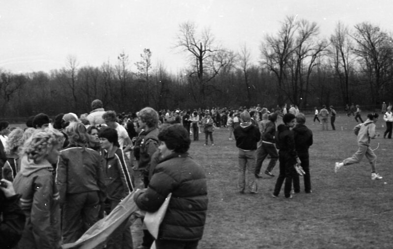 1982 Cross Country Meet at BMCC, Preparation 03