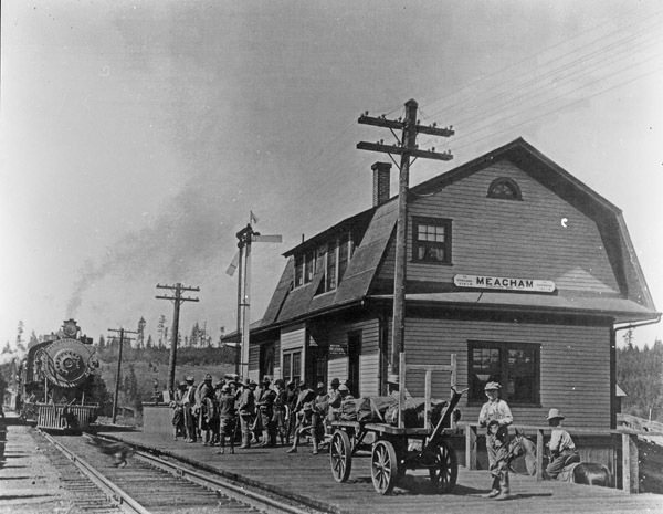 Meacham, Railroad Station