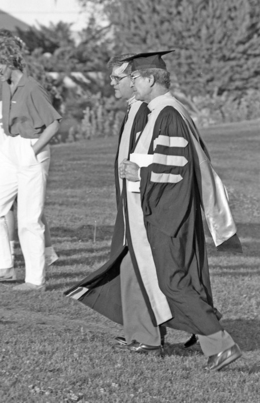 1987 Graduation, Faculty Outdoors 02